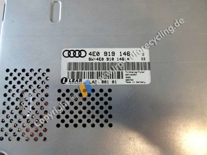 Audi A6 4F C6 Bj. 2004 original TV analog Tuner 4E0919146 , SW: 4E0910146A